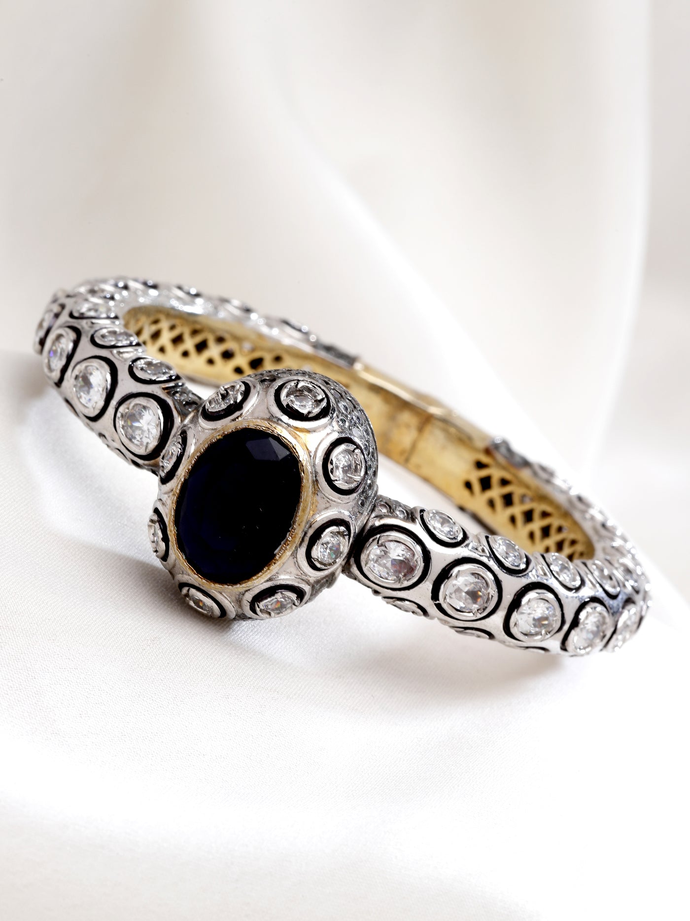 Antique Cubic Zirconia Black Stone Bracelet
