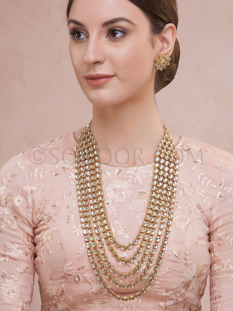 Pritika Multi layered kundan stones Necklace Set