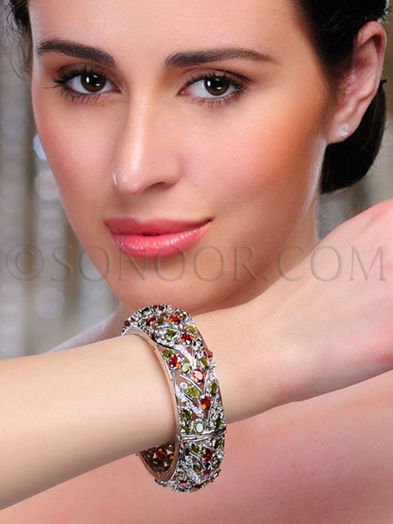 Jhinuk Garnet Peridot Single Kada