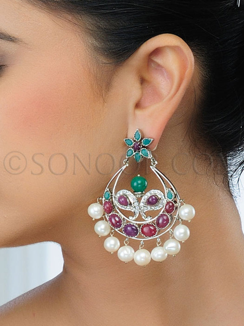 Trishila victorian multi stone Earrings