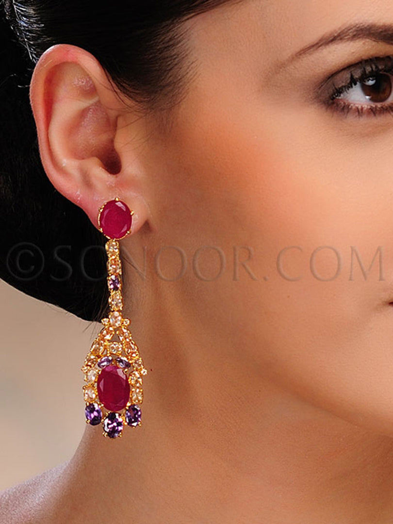 Natural Stones Hand Crafted Earrings