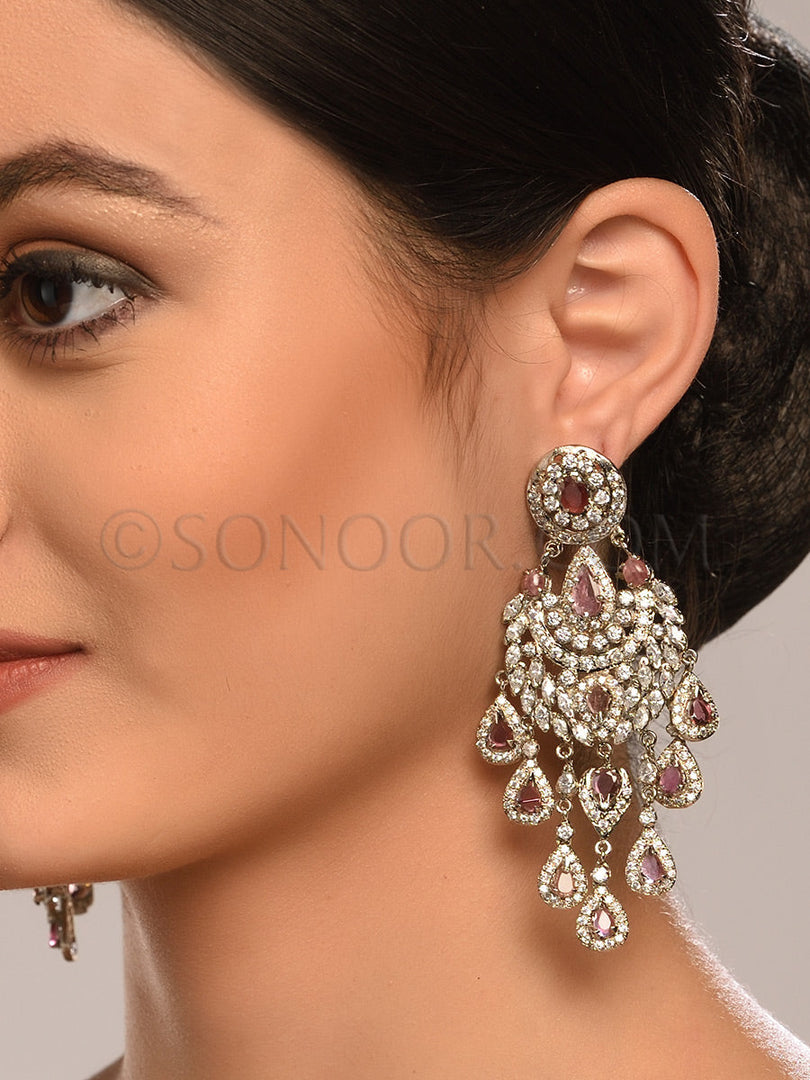 Kurgini Cubic Zirconia Tirmuleen Earrings
