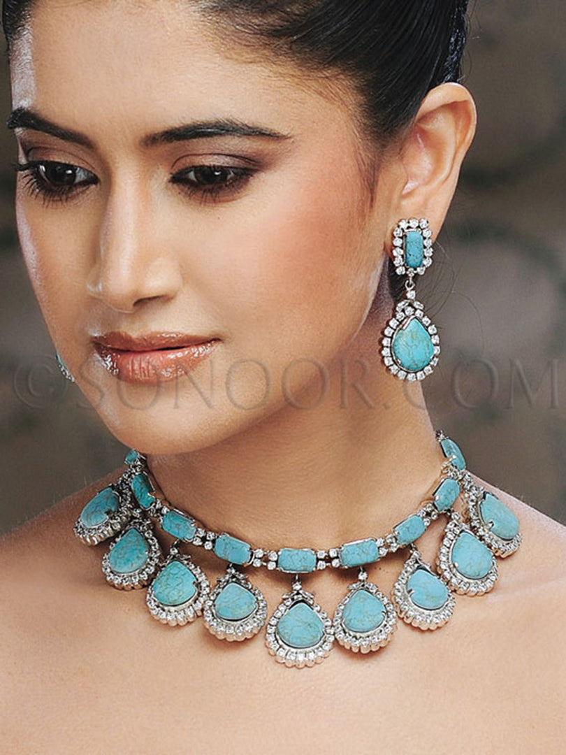 Ina Victorian Finish Cubic Zirconia Necklace Set