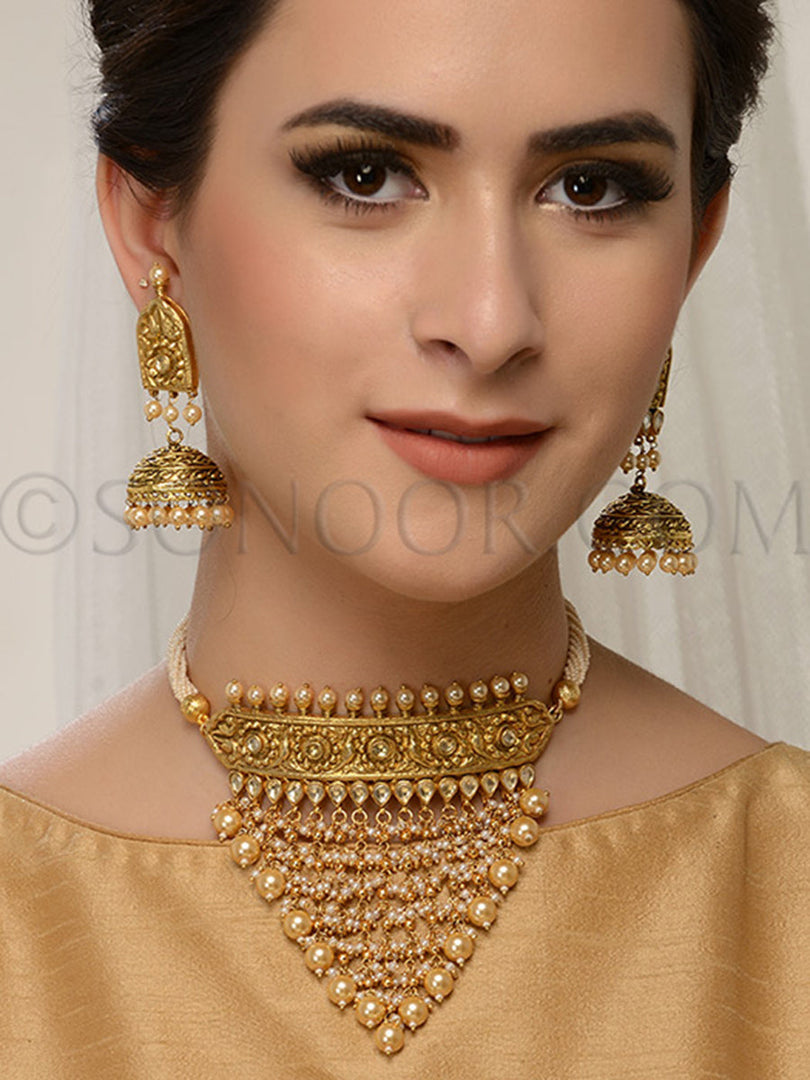 Mahak Gold Plated Choker Set