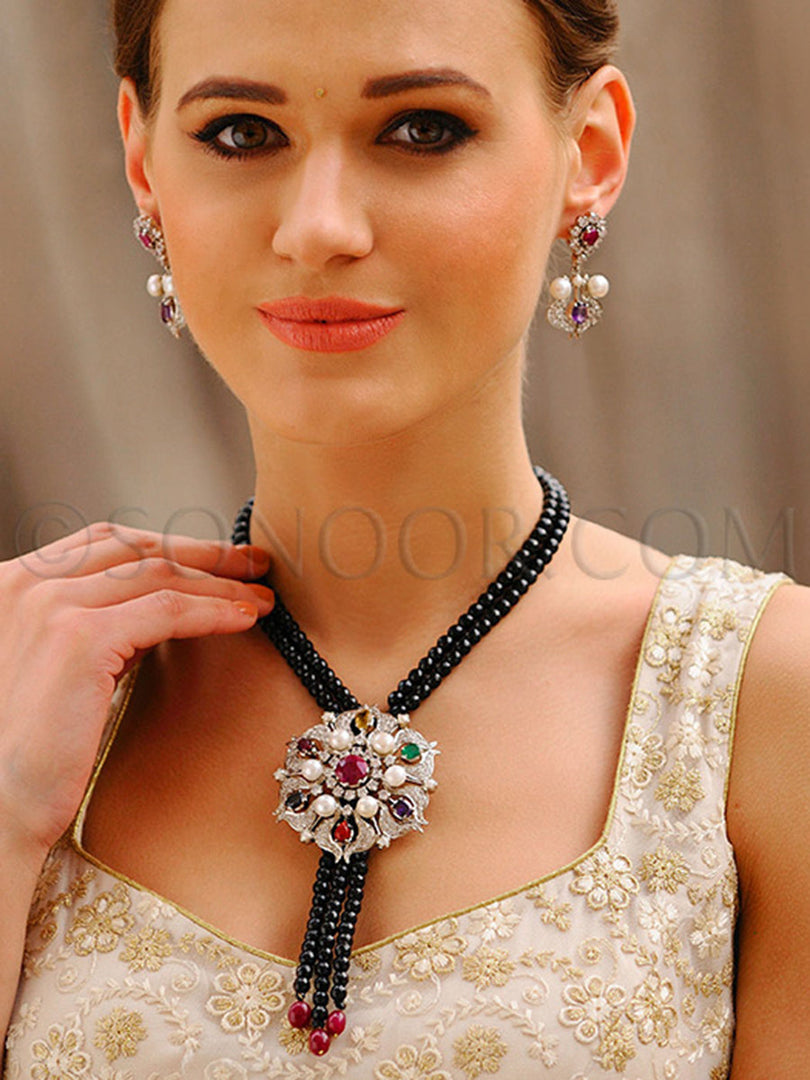 Kasmira Victorian Multi Stone Pendant Set