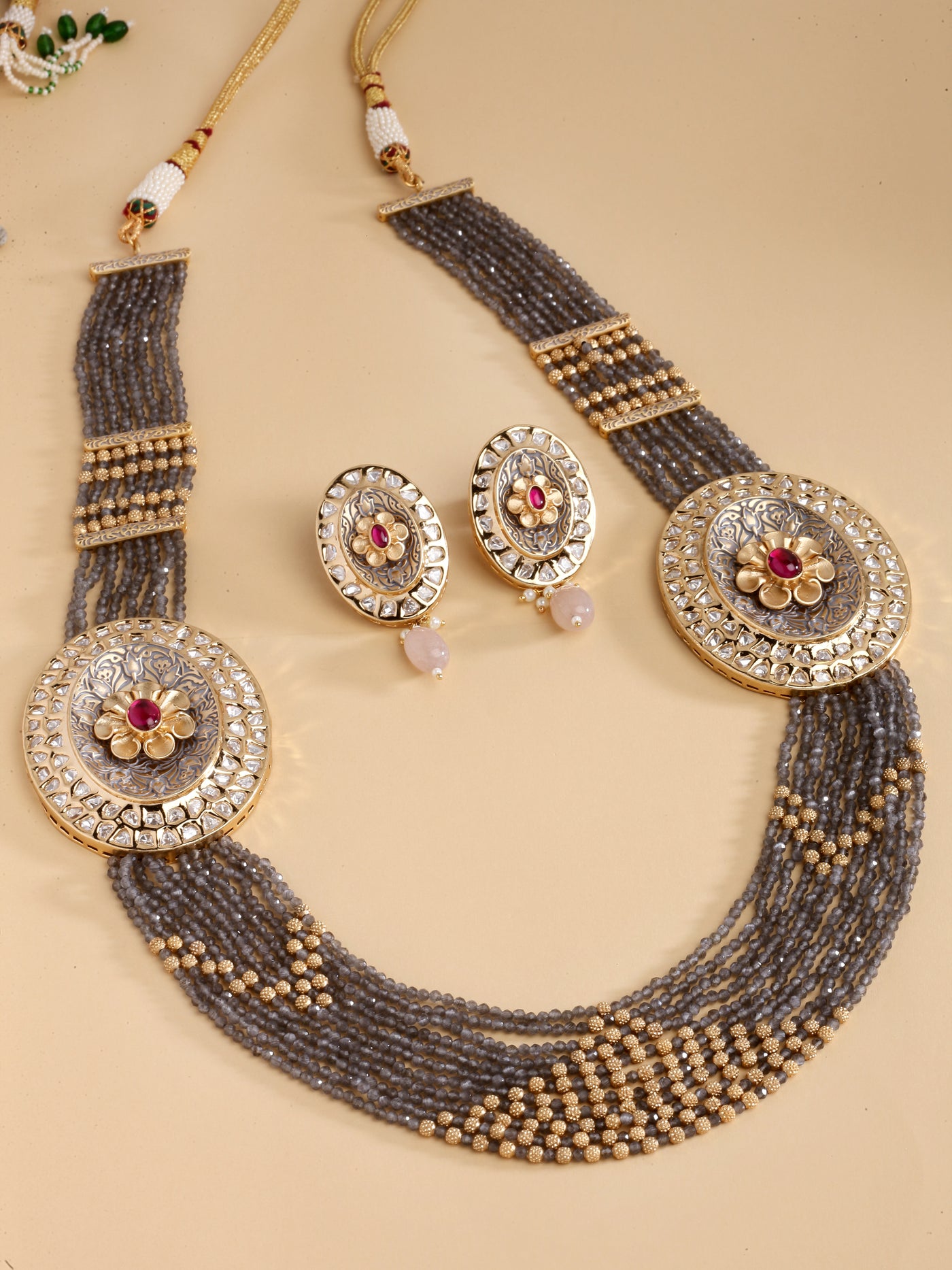 Deemani Meenakari Long Necklace Set