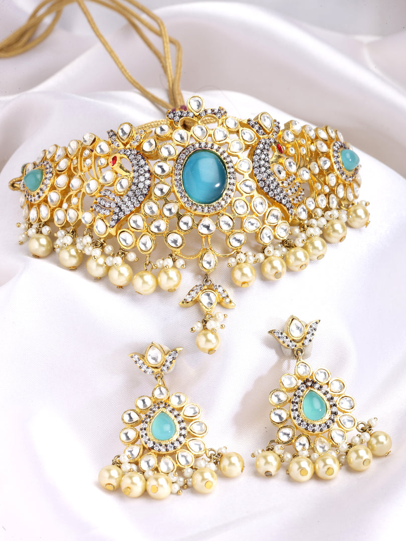 Aanaya Gold Plated Choker Necklace Set