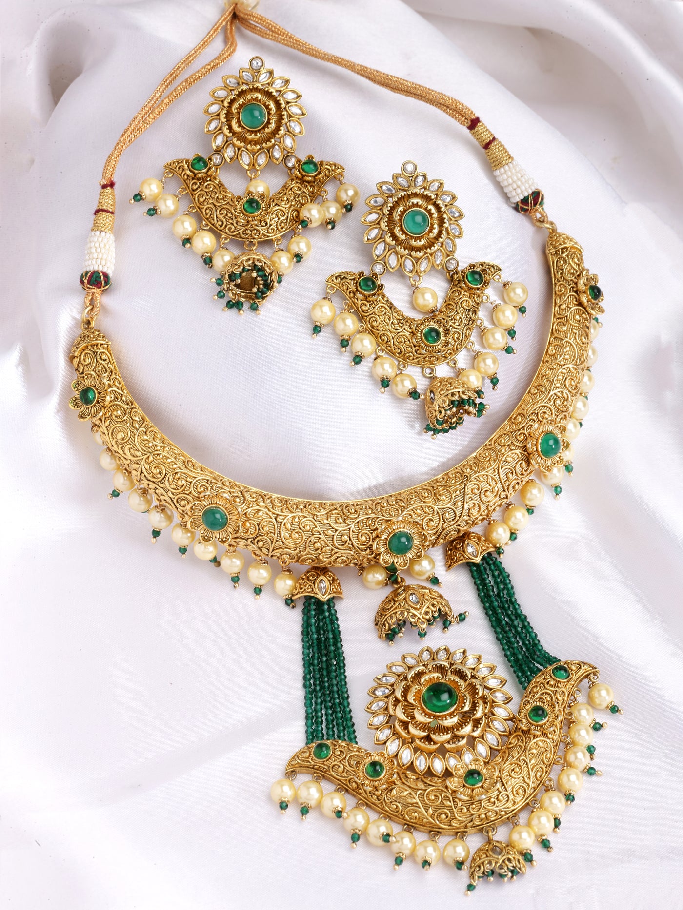 Ashka Gold Plated Kundan Necklace Set