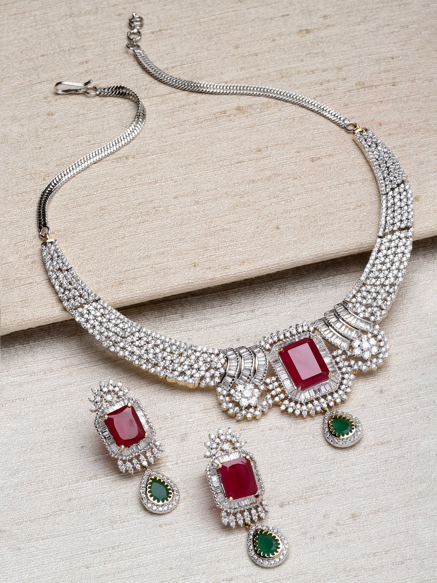 Alak American Diamond Necklace Set