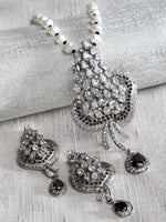 Load image into Gallery viewer, Sharna American Diamond Pearl String Pendant Set
