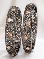 Load image into Gallery viewer, Victorian Champaign Stone Pair Bangles
