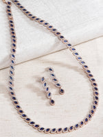 Load image into Gallery viewer, Keerati Long Zircon Necklace Set

