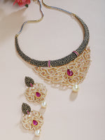 Load image into Gallery viewer, Palak Meena Kari Cubic Zirconia Necklace Set

