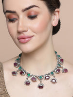 Load image into Gallery viewer, Kavni ruby and green agate Necklace Set
