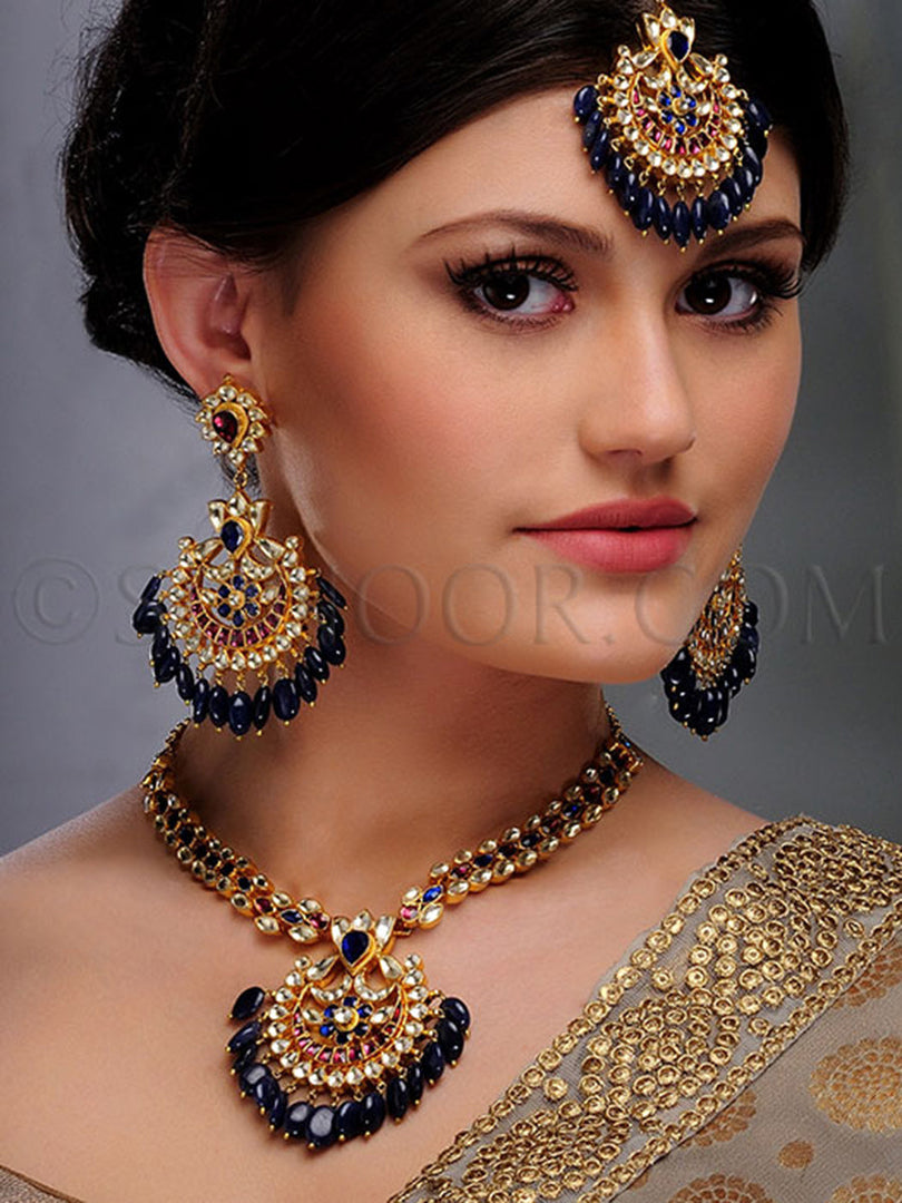 Hayal Handcrafted Ruby & Kundan Necklace Set