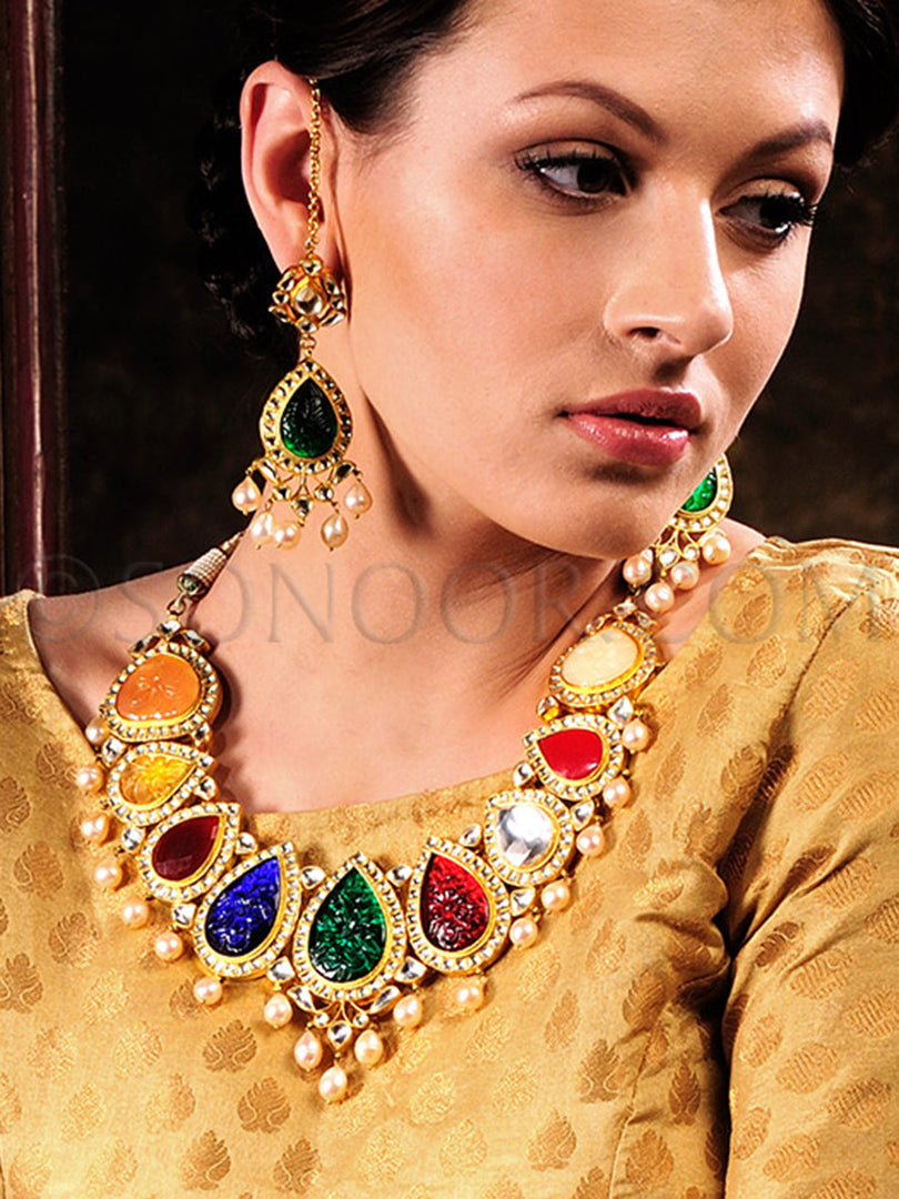 Anika Navratan Handcrafted Necklace Set