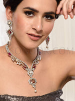 Load image into Gallery viewer, Loukya Handcrafted Cubic Zirconia Necklace Set
