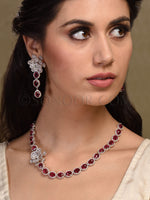 Load image into Gallery viewer, Noreen Silver Finish Cubic Zirconia Necklace Set
