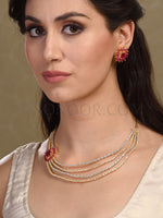 Load image into Gallery viewer, Astha Gold &amp; Silver Plated Cubic Zirconia Necklace Set
