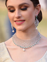 Load image into Gallery viewer, Hani Silver Plated Cubic Zirconia Necklace Set
