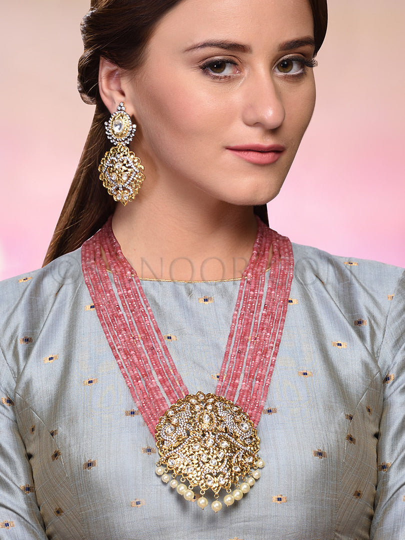 Rithu Long Jadau Pendant Necklace Set
