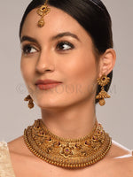 Load image into Gallery viewer, Channan Antique Gold Plated Necklace Set
